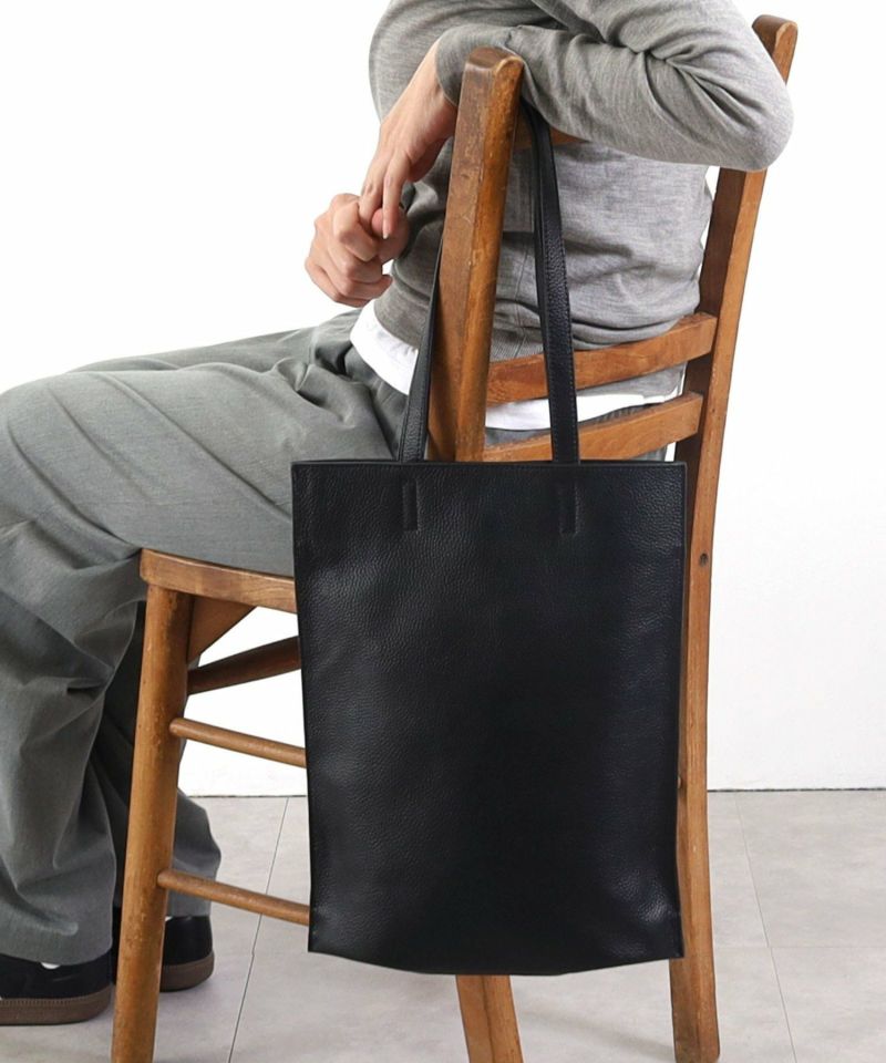 【COO SPECIAL WEEK】 收縮皮革 Simple Flat Tote Bag / A4 Compatible